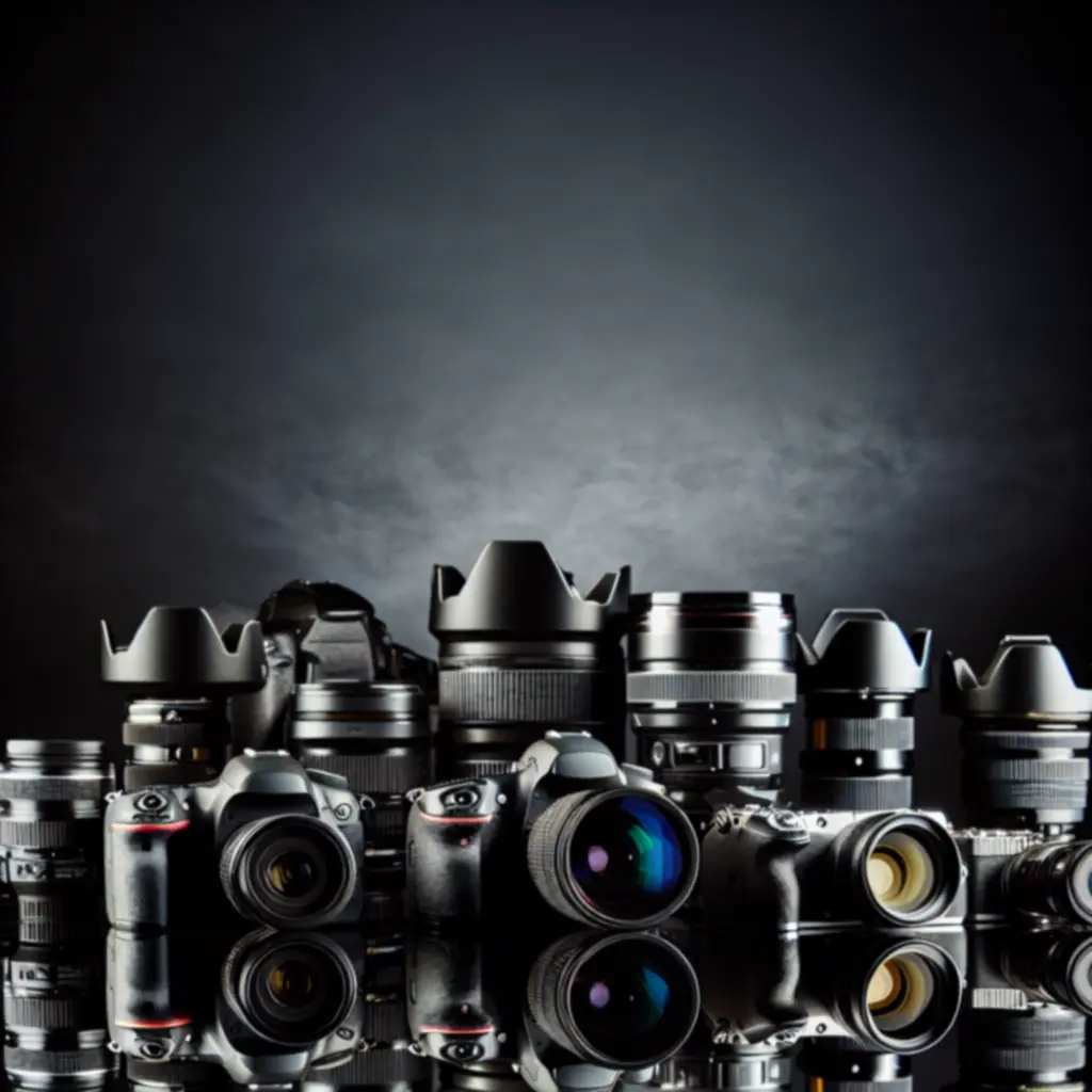 Selección de gadgets y dispositivos electrónicos modernos